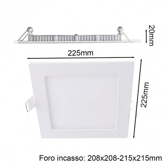 Faretto Led Quadrato 18w